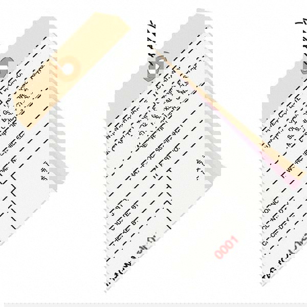 Blank Tag: 6-1/4'' High, Manila & White, Synthetic Paper